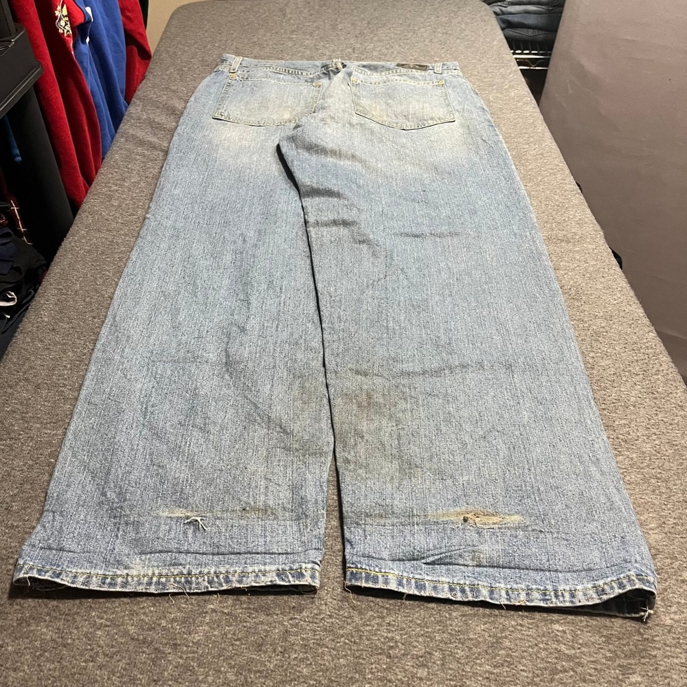 Levis SilverTab Baggy Jeans Mens 36x34 Light Wash Distressed Vintage 90s Skater - Picture 2 of 6